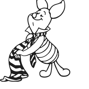 Piglet with a Scarf